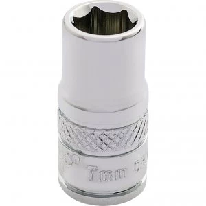 Image of Draper 1/4" Drive Polished Finish Hexagon Socket Metric 1/4" 7mm