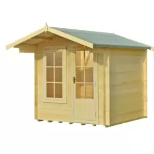 image of Shire 7 x 7ft Crinan Log Cabin Shed with Window - Garden & Outdoor