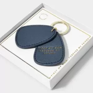 Image of First My Mum Forever My Friend in Light Navy Keyring KLB2476