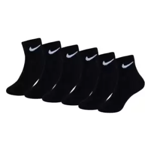 image of Nike 6 Pack of Trainer Socks Infants - Black