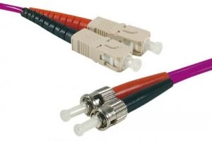 image of 2m Fibre Duplex Om4 50 125 Lszh Scst