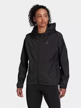 Image of adidas Run Fast Zip Solid Jacket, Black Size M Women