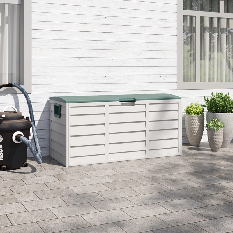 Image of Breeins Outdoor Storage Deck Box with Wheels Greenlight Grey unisex One size