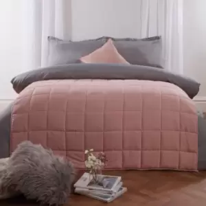 Image of Brentfords Weighted Blanket Quilted Blush Pink 150 X 200 Cm 8Kg