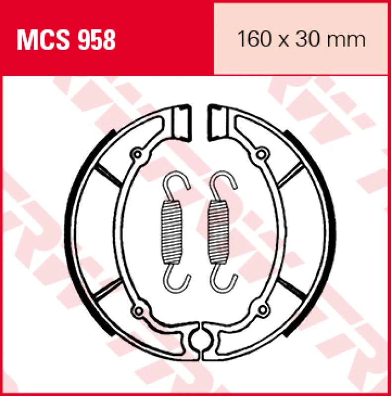 Image of TRW Lucas Brake shoes MCS958