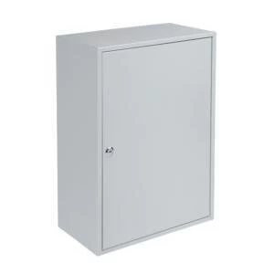 image of Original Key Cabinet Steel Grey with Lock and Wall Fixings 300 Numbered Hooks