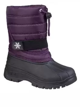 image of Cotswold Icicle Snow Boots, Purple, Size 10 Younger