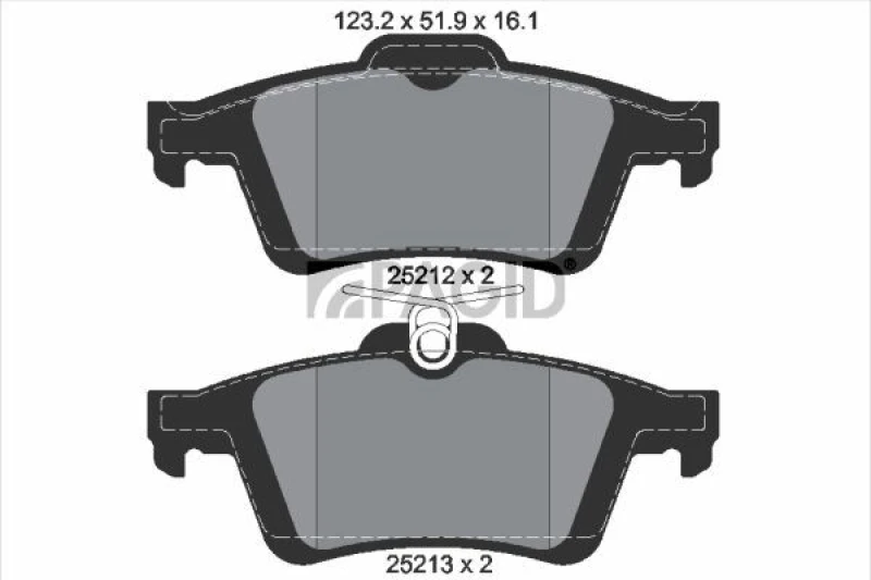 Image of Brake pad set PAGID T2050N
