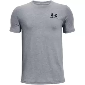 image of Under Armour Cotton Short Sleeve T-Shirt Junior Boys - Grey