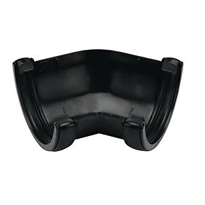 Image of FloPlast RA2B Round Line Gutter 135 Deg Angle - Black
