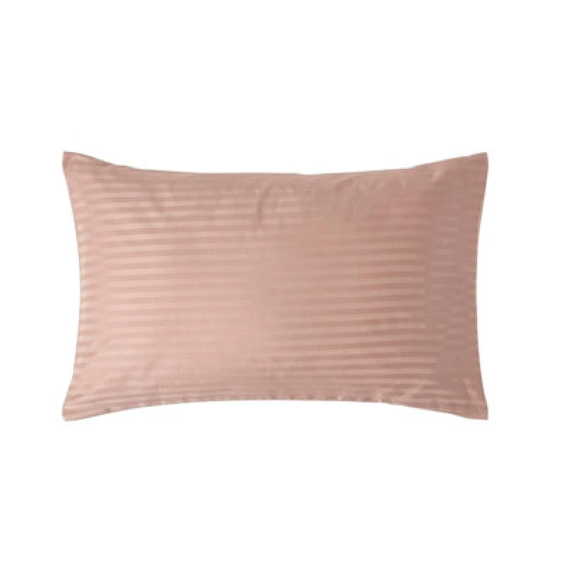Image of Homescapes Egyptian Cotton Satin Stripe Housewife Pillowcase 330 TC Taupe