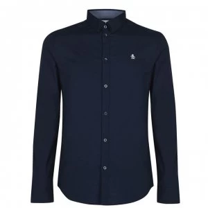 image of Original Penguin Original Penguin Poplin Long Sleeve Shirt - Navy 413