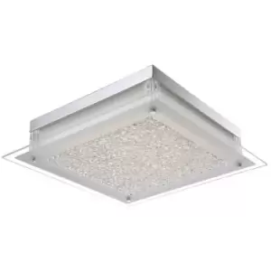 image of Italux Vetti - Classic LED Flush Ceiling Light Chrome, Cool White 4000K 1600lm