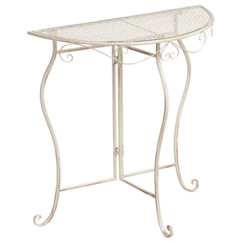 Image of Beliani Bistro Table Folelli 80 Cm 36cm Metal Light Beige