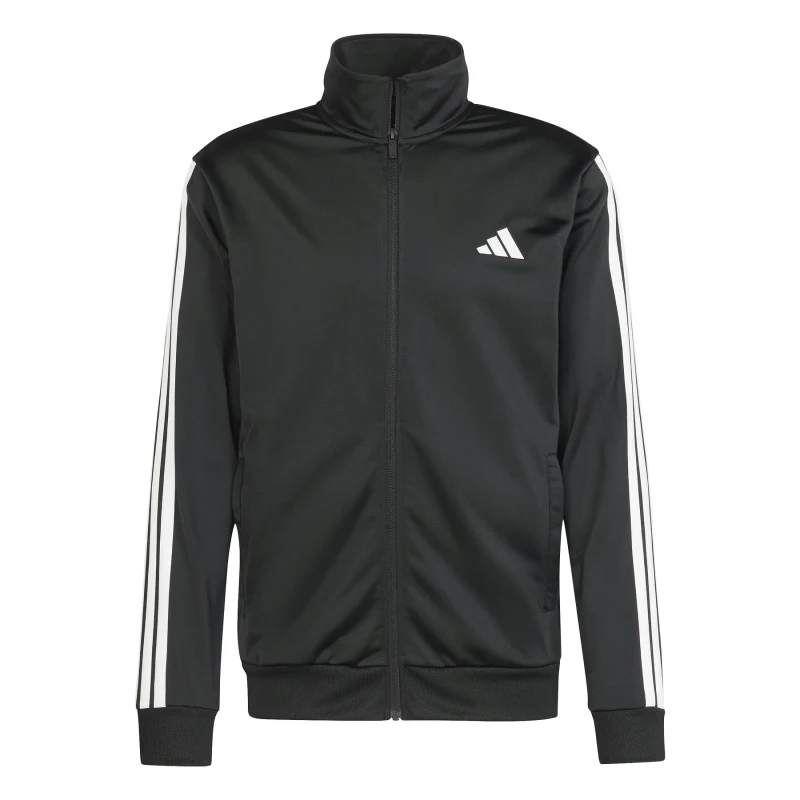 Image of Adidas SPORTSWEAR Essential 3-Stripes Knitted Tracksuit Black Men XS;XL;L;M;S;XXL