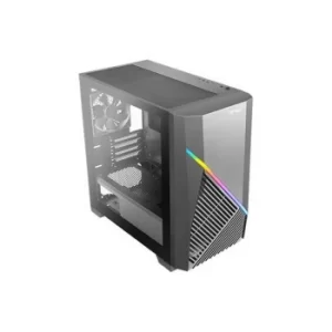 Image of Antec Draco 10 Mini Tower 2 x USB 3.0 Tempered Glass Side Window Panel Black Case with Addressable RGB LED Lighting