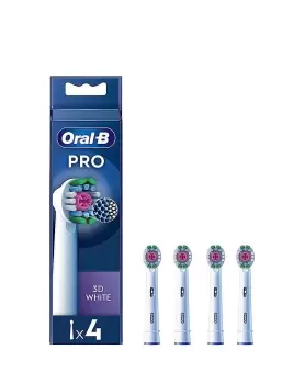 image of Oral B 3D White Replacement Heads Toothbrush 4Pcs