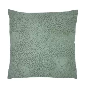 image of Paoletti AOP Cheetah Cushion - Sage PF