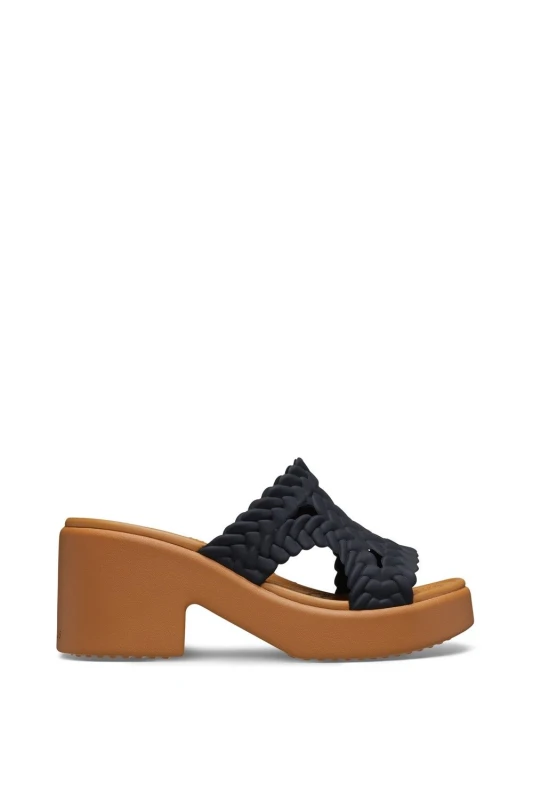 Image of Crocs Women Brooklyn Woven Heel Sandals Black 4