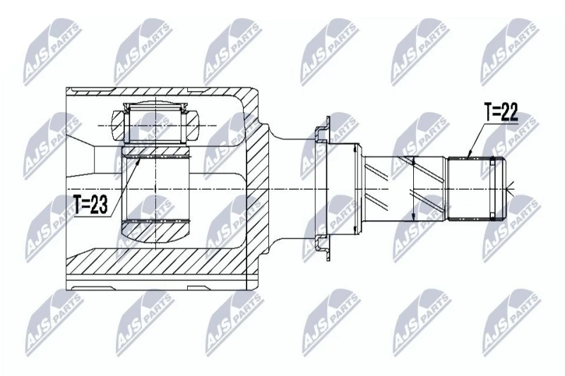 Image of NTY CV joint kit NTY NPW-PL-045