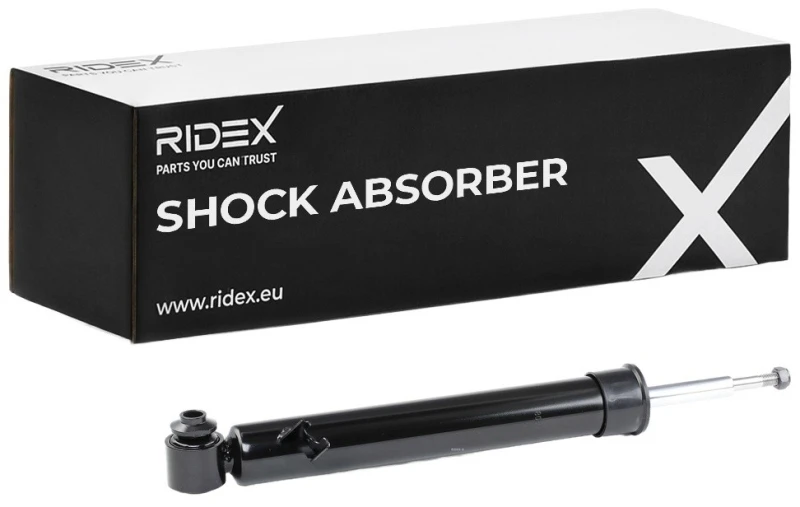 Image of RIDEX 854S1387 Shock absorber Rear Axle Right, Gas Pressure, Twin-Tube, Telescopic Shock Absorber, Top pin Shock Absorber (854)