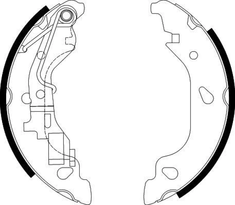 Image of HELLA Brake Shoe Set HELLA 8DB 355 002-581