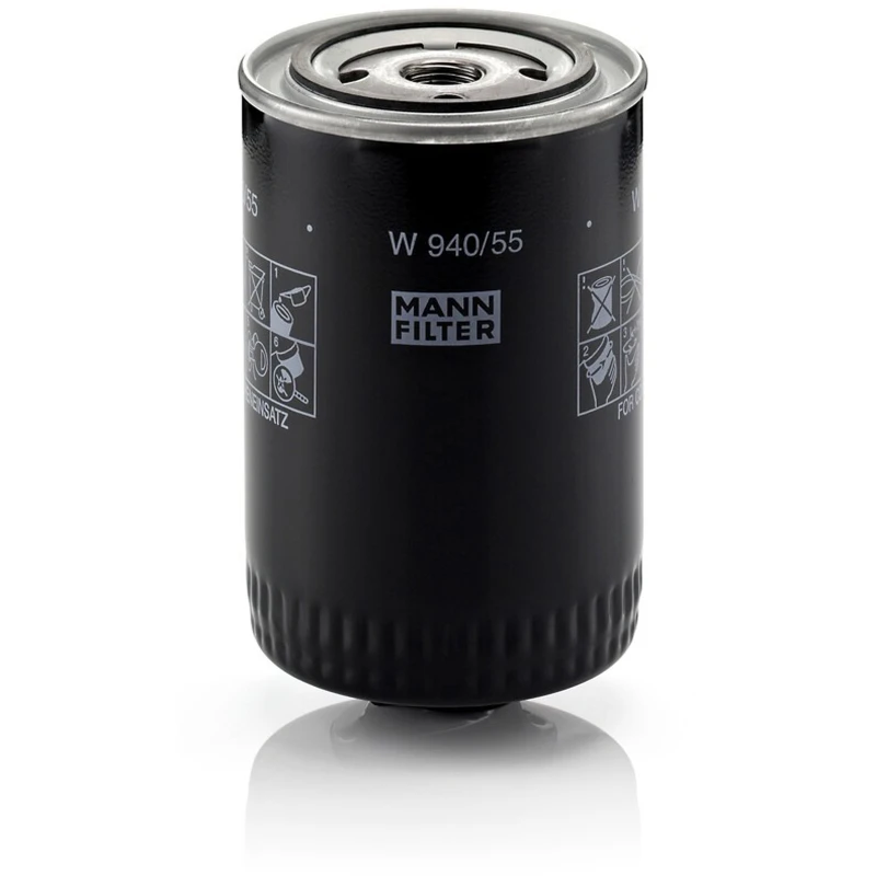 Image of MANN-FILTER W 940/55 Oil filter Spin-on Filter, with one anti-return valve Oil Filter (7)