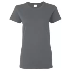 image of Gildan Ladies/Womens Heavy Cotton Missy Fit Short Sleeve T-Shirt (2XL) (Dark Heather)