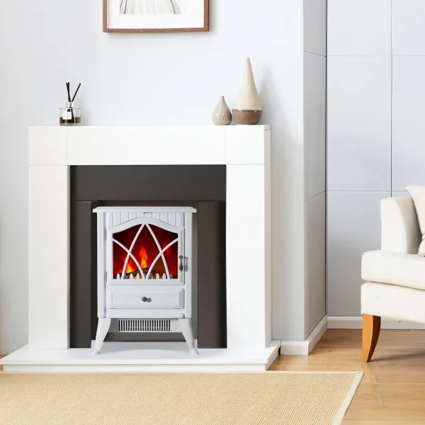 Image of Electric Fire Heater Realistic Flame Effect