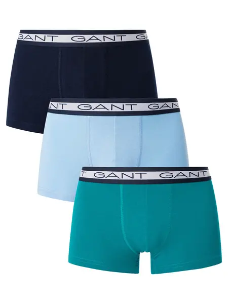 Image of Gant 3 Pack Core Trunks Ocean Turquoise S