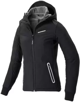 Image of Spidi Hoodi Armor Women Motorcycle Textile Jacket, black-white Size M black-white, Size M for Women