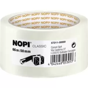 image of Nopi 57211 Packaging tape Transparent (L x W) 66 m x 50 mm