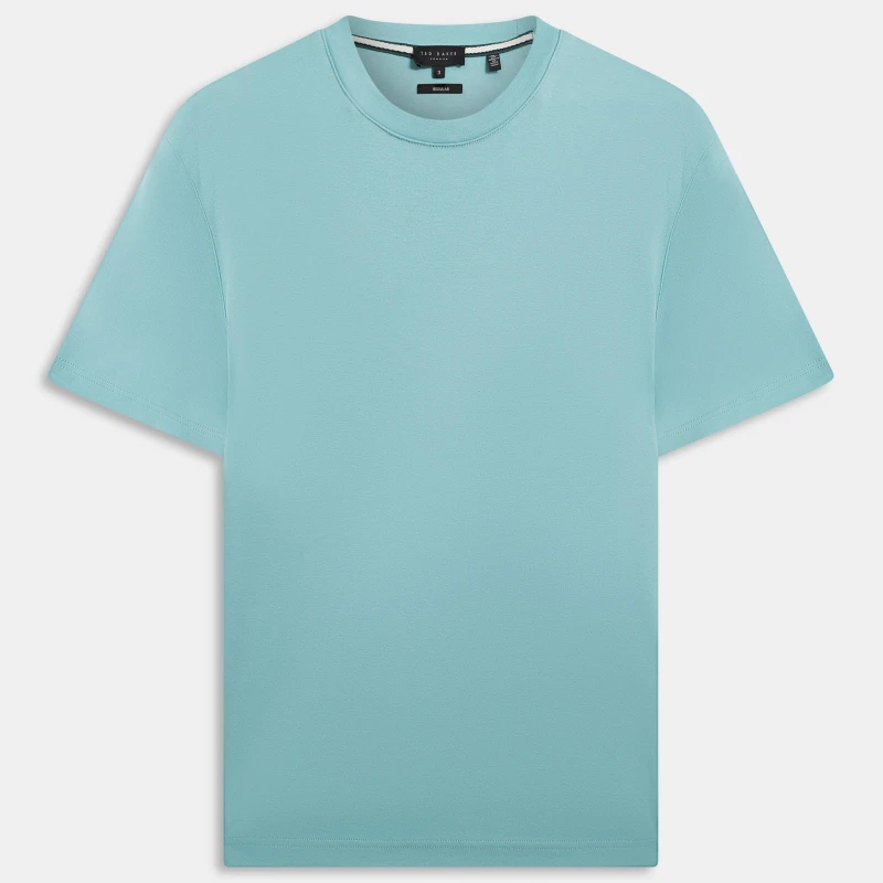 Image of Ted Baker SS Slim Soft Touch Tee Turquoise male XS (1)