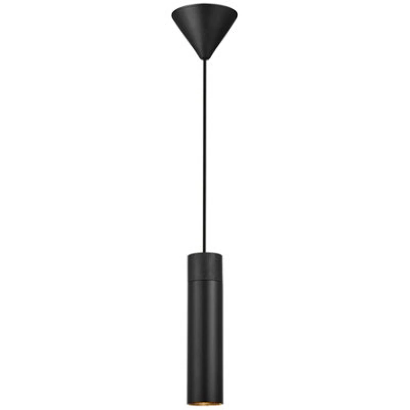Image of Nordlux Tilo Metal Pendant Light Wood Black,mains