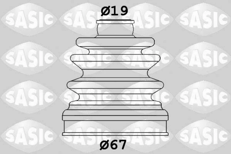 Image of CV boot kit, drive shaft SASIC 1906134