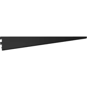 Image of Rothley Matt Twin Slot Shelving Bracket 270mm in Black Steel
