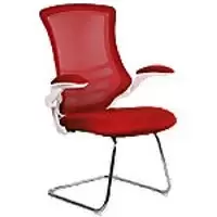 image of Nautilus Designs Cantilever Chair Bcm/L1302V/Whrd Non Height Adjustable Red Chrome