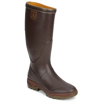 image of Aigle PARCOURS 2 mens Wellington Boots in Brown