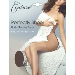 Image of Couture Womens/Ladies Perfectly Sheer Body Shaping Tights (1 Pair) (Medium) (Barely Black)