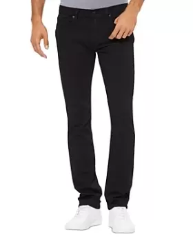 Image of Paige Slim Fit Croft Jeans in Black Shadow