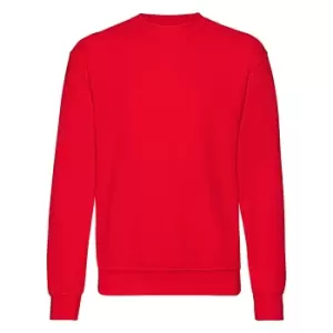 Image of Fruit Of The Loom Mens Set-In BelcoroA Yarn Sweatshirt (S) (Red)
