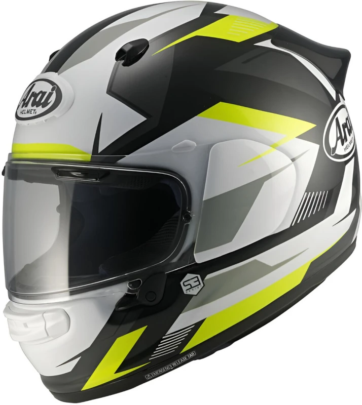 Image of Arai Quantic Supra Helmet, black-white-yellow, Size M for Men