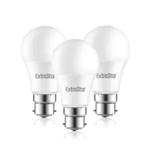 Image of 9W LED Globe Bulb B22 Warm White 3000K pack of 3