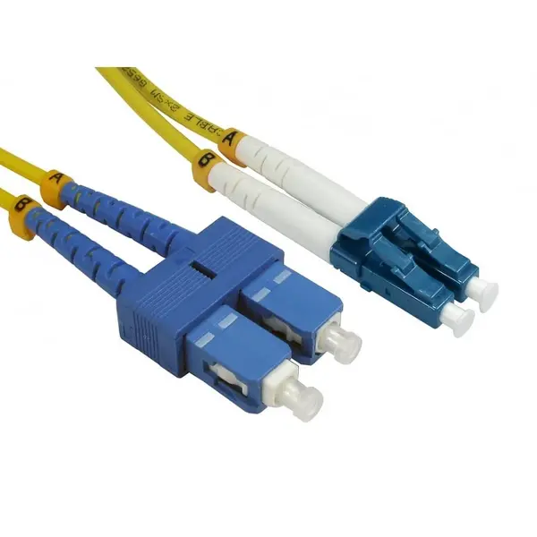 Image of Cables Direct 5m OS2 Fibre Optic Cable, LC - SC (Single Mode)