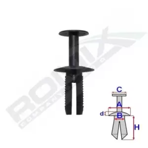 Image of ROMIX Clip C70177 BMW,5 Limousine (E60),3 Limousine (F30, F80),X5 (F15, F85),X6 (F16, F86)