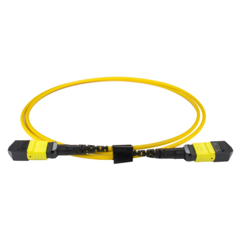 Image of Cablenet 1m OS2 MPO (F) to MPO (F) Female 12F Yellow Trunk Cable Metho