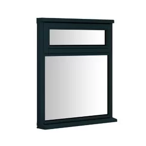 image of Clear Double Glazed Anthracite Grey Timber Right-Handed Window, (H)1045mm (W)625mm