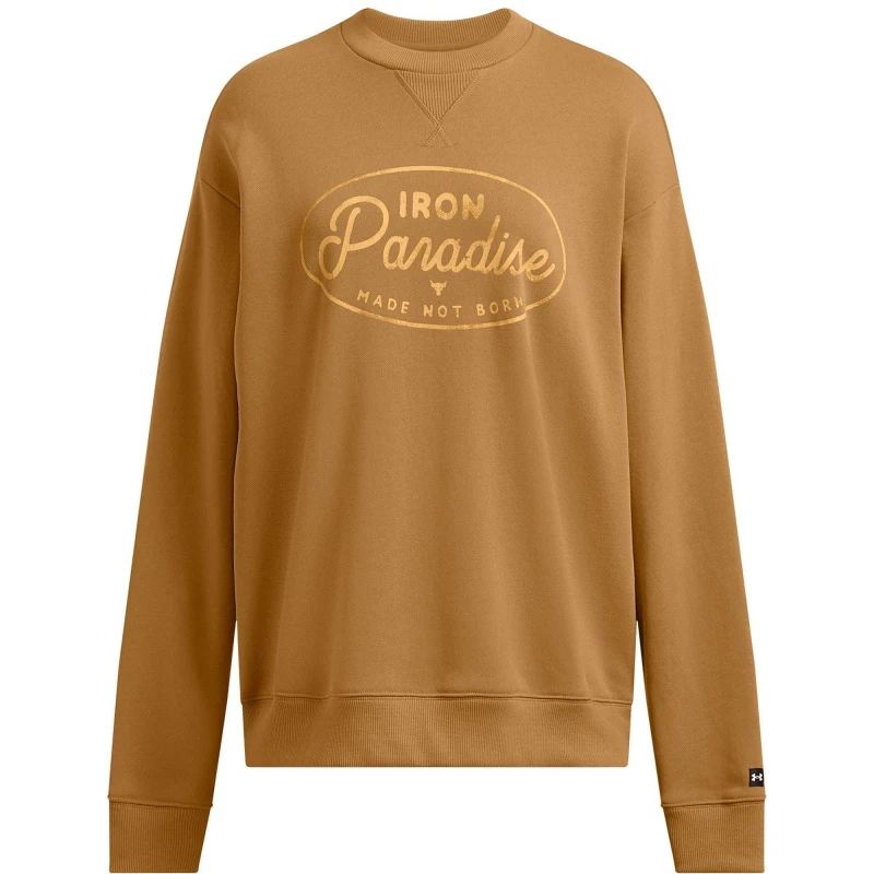 Image of Under Armour Womens Crew Sweatshirt Yellow female 8 (XS)