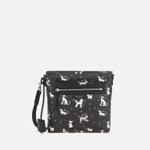 Radley Womens Maple Cross Fun Pups Small Ziptop Cross Body Bag - Black