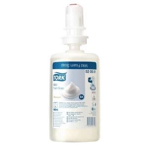 image of Tork Mild Foam Soap S4 Refill 1 Litre Pack of 6 520501